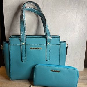 Montana West Teal Handbag & Wallet